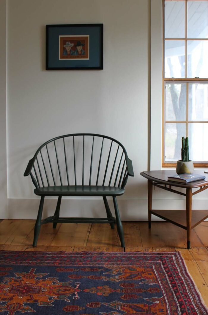 green Windsor chair