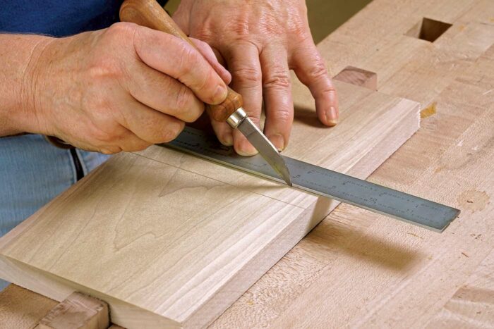 using a marking knife