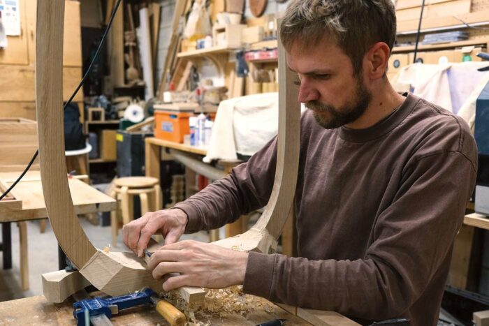 jon billing in his workshop