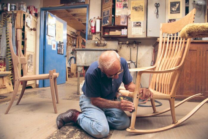 Sam Maloof's hand made rocking chair