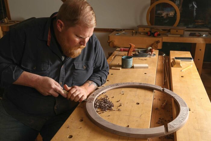 Carving a texture into the frame