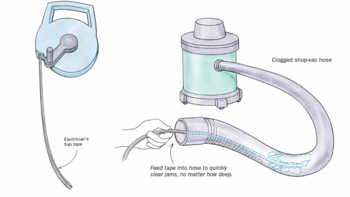 Clear a Clogged Vacuum Hose Using an Electricians Fishing Tool