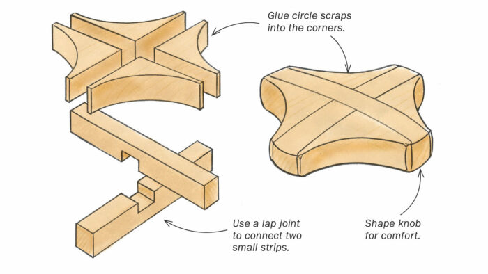 Circle Scraps Make Interesting Knobs